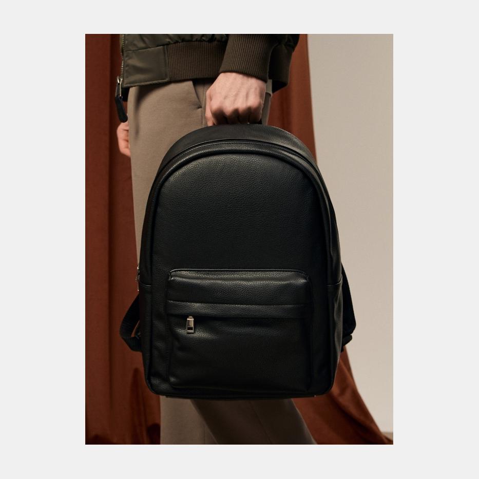 АУГЗ048600 Рюкзак мужской исккожа 350450160 черный 9990₽