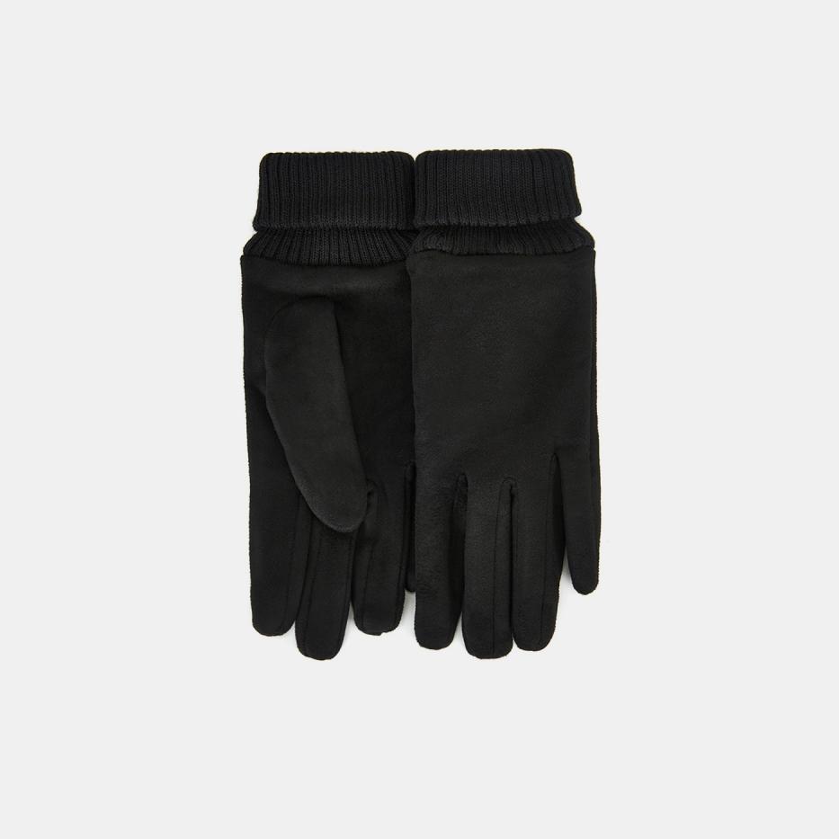 RH55-1_Н Перчатки женские 90полиэстер 10эластан черные 2490₽