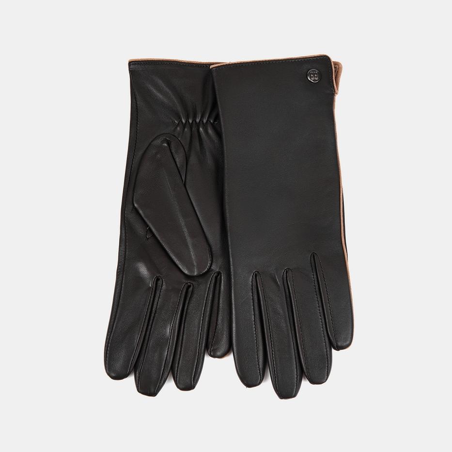 LB-0209-RF-dbrown Перчатки женскиенатуркожа темно-коричневые 3990₽