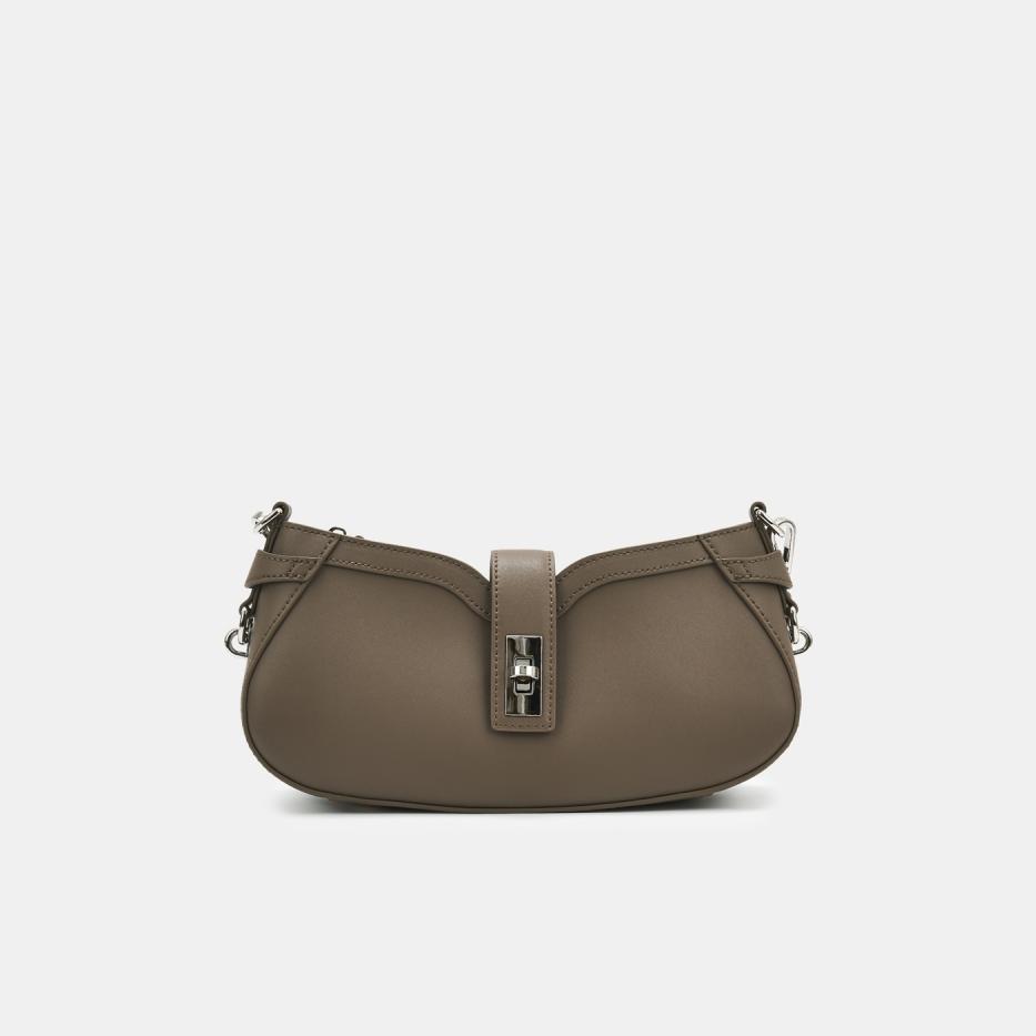 АУГС337100 Сумка женская Ralf Ringer натур.кожа,270х80х140,сер-кор