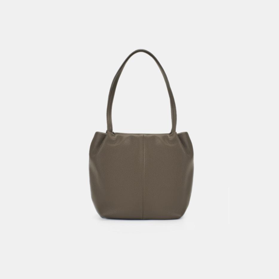 АУГС341400 Сумка женская натуральная кожа 335x120x270сер-коричн 9990₽