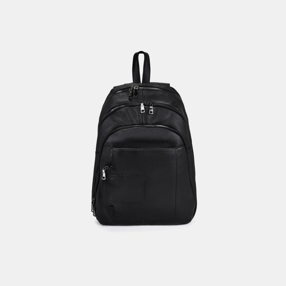 АУГЗ056700 Рюкзак мужской натуральная кожа420x300x190черный 24490₽