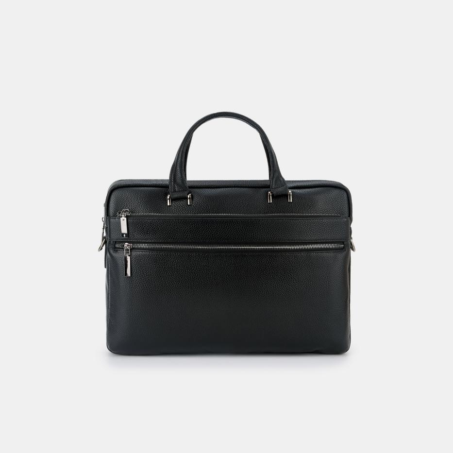 АУГС329600 Сумка мужская натуральная кожа 400x120x290черная 8390₽