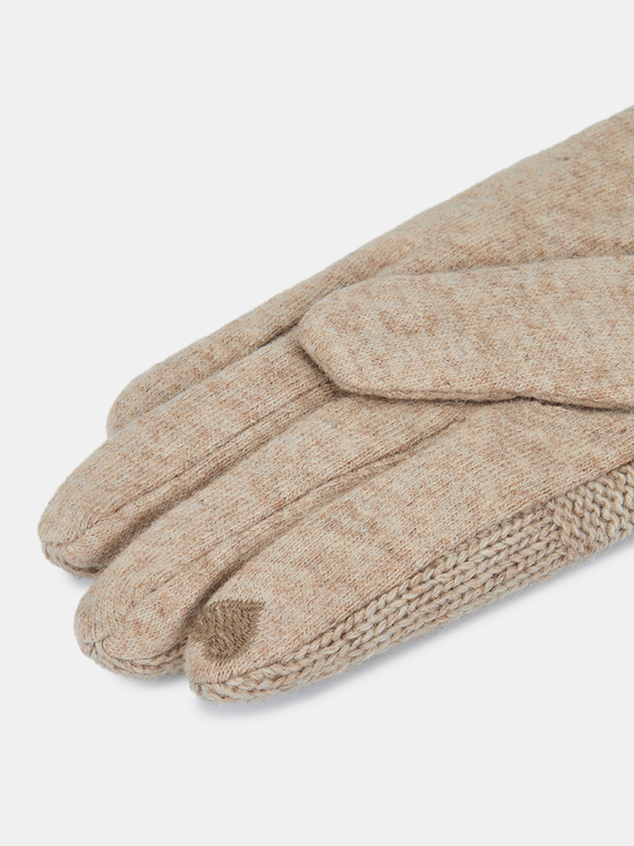 RM18-3_Н Перчатки женские Ralf Ringer90 %шерсть10%эластан,б/р,бежевые