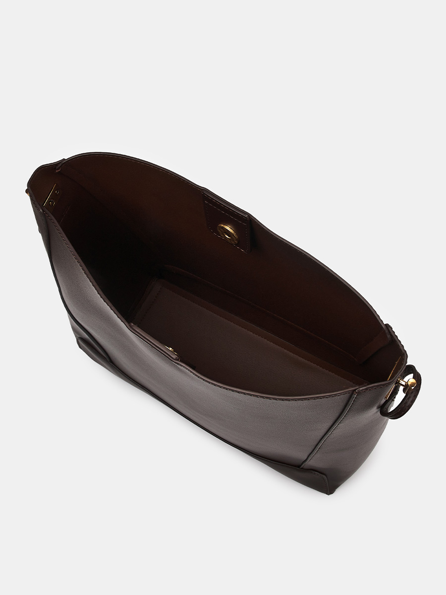 АУГС333200 Сумка женская искусственная ко жа,280x100x290,коричневая