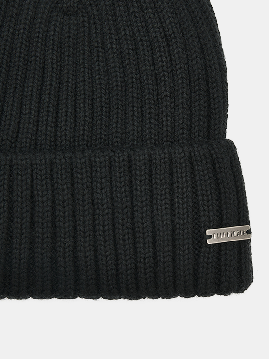 АУГЧ093600 Шапка мужская Ralf Ringer 70%акрил,30%шерсть,черная