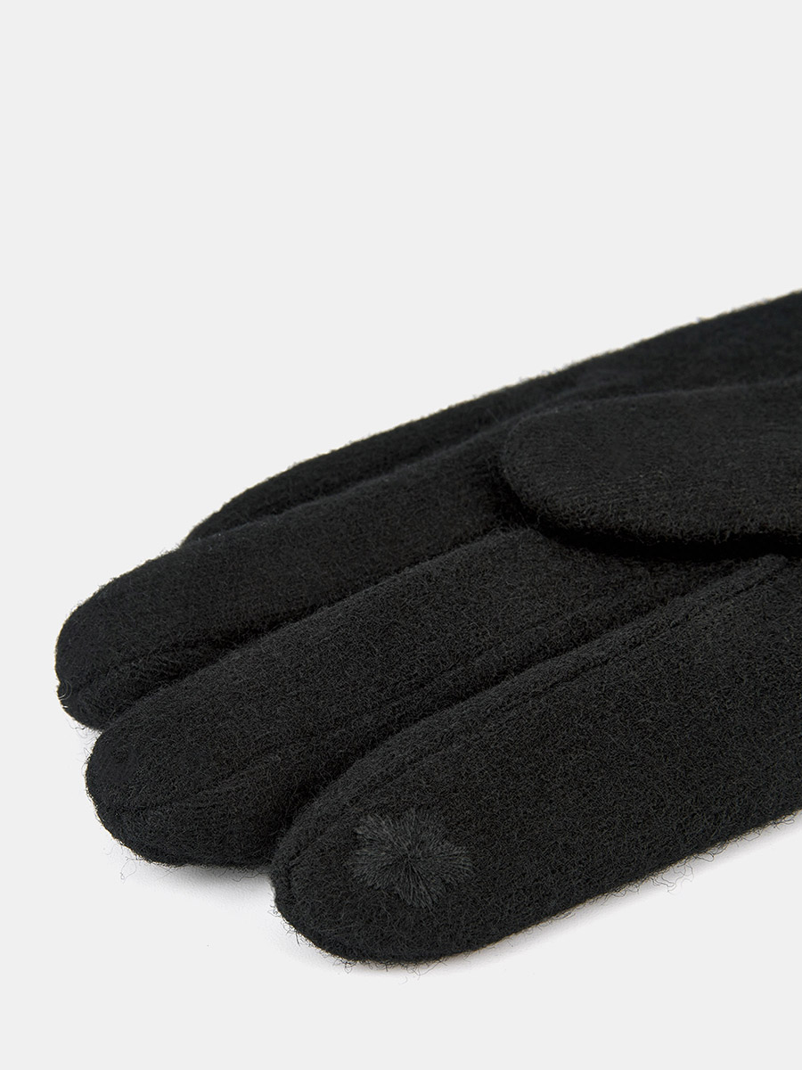 142322P-13759-01_Н Перчатки женск.Ralf Ringer,70% шерсть,30%полиэстер,б/р.черные