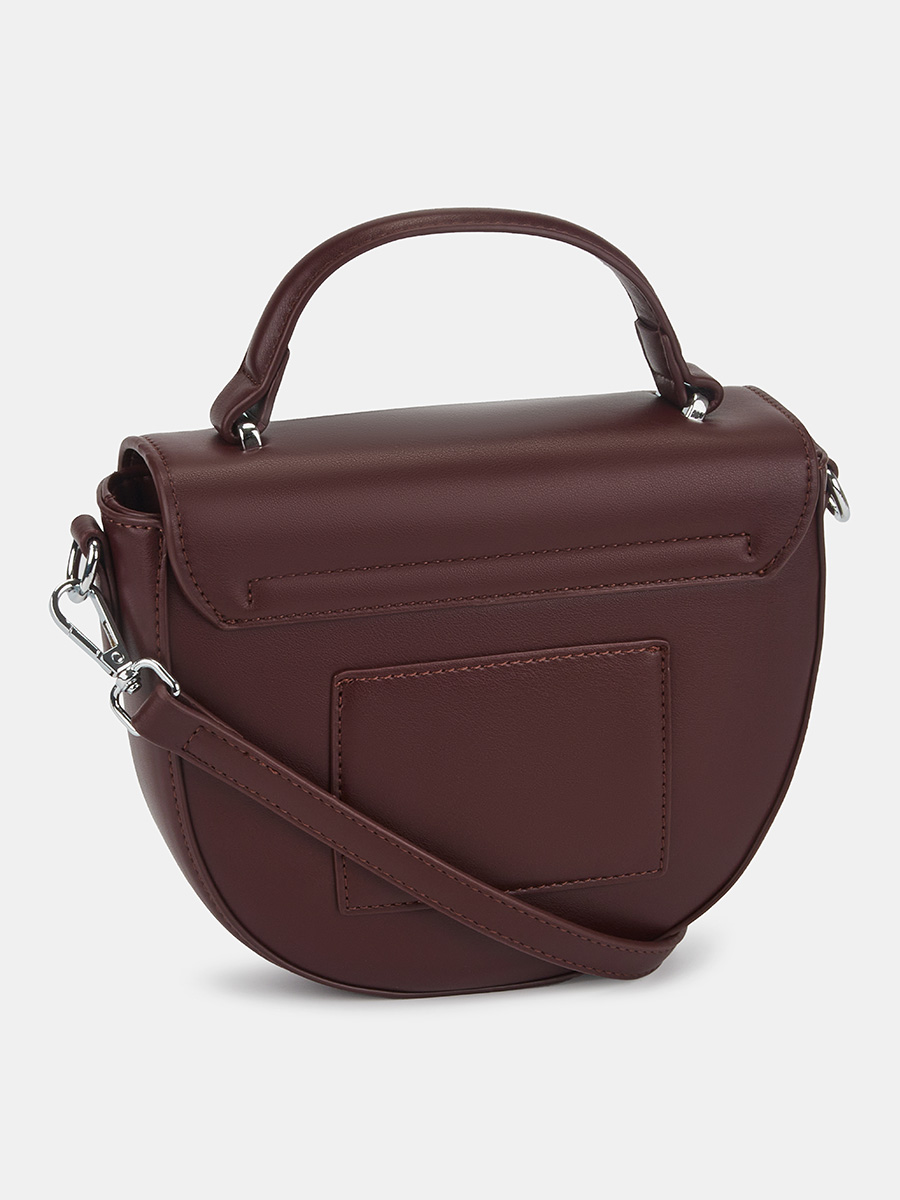  Сумка седло женская, бордовая, 22x5x19