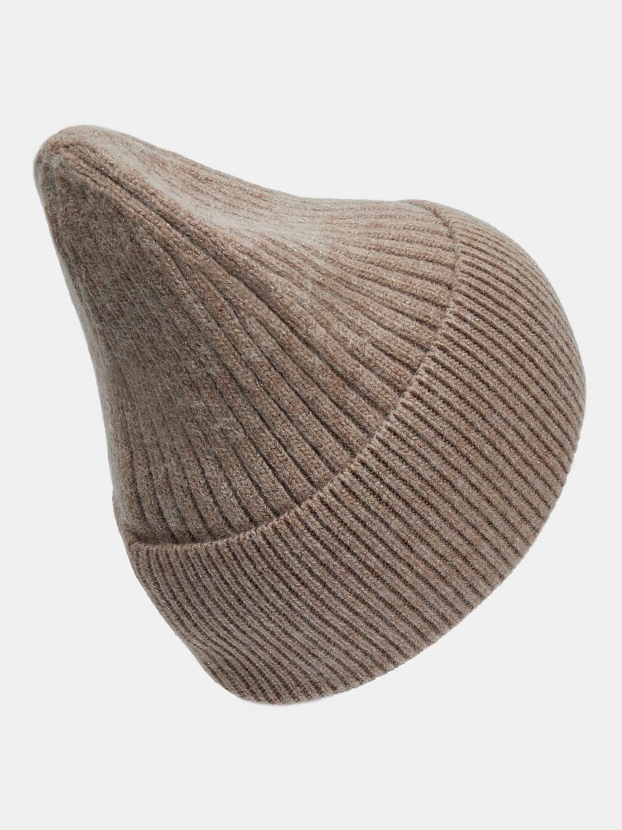 MERSEYSIDE03-P-12_Н Шапка женская 60%нейл,30%виско за,10%ангор,б/разм,бежевая