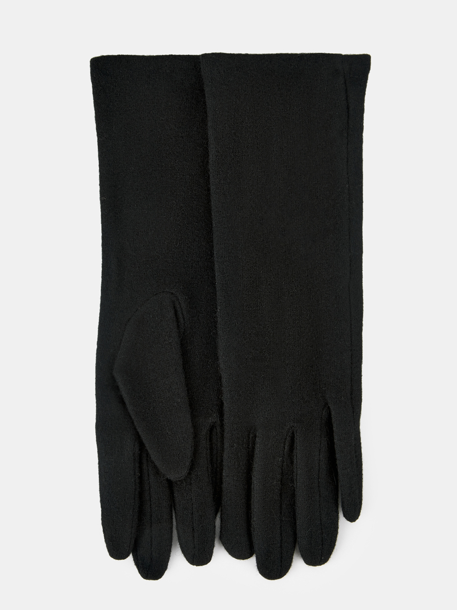 TOUCH-LB-PH-64-RF-black-M_Н Перчатки жен.трикотаж 80% шерсть,20% нейлон,р.М черные