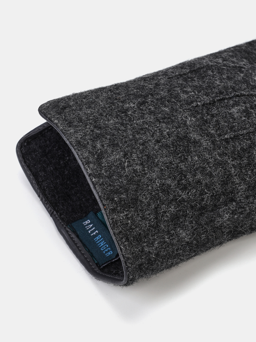 RHM7-9_Н Перчатки мужские 85%шерсть,15% эластан темно-серые