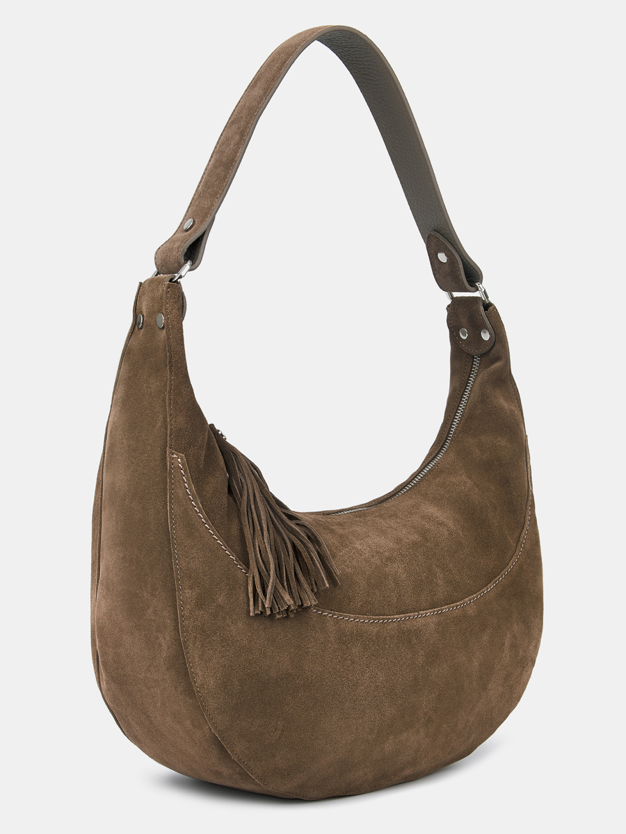 S.86/R.sd.SV.коричневый-RR Сумка женская,натуральный велю р 370*320*140 Серо-коричневая