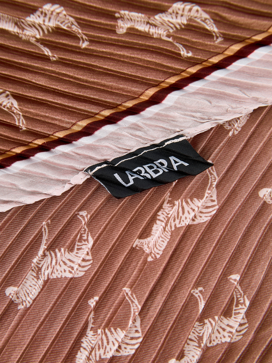 LSZ34-091-16 Палантин женский,50%шелк,50%вис коза,70х70см,коричневый