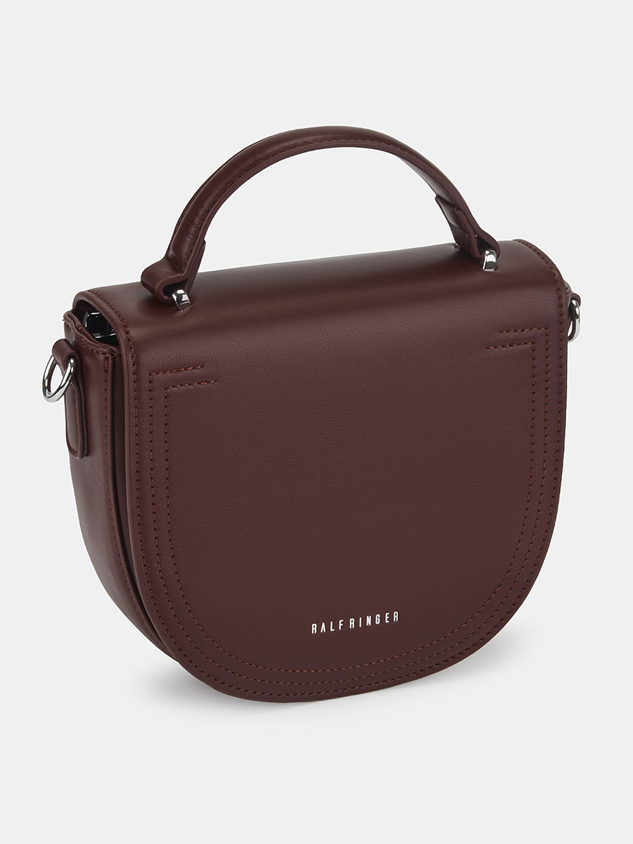  Сумка седло женская, бордовая, 22x5x19