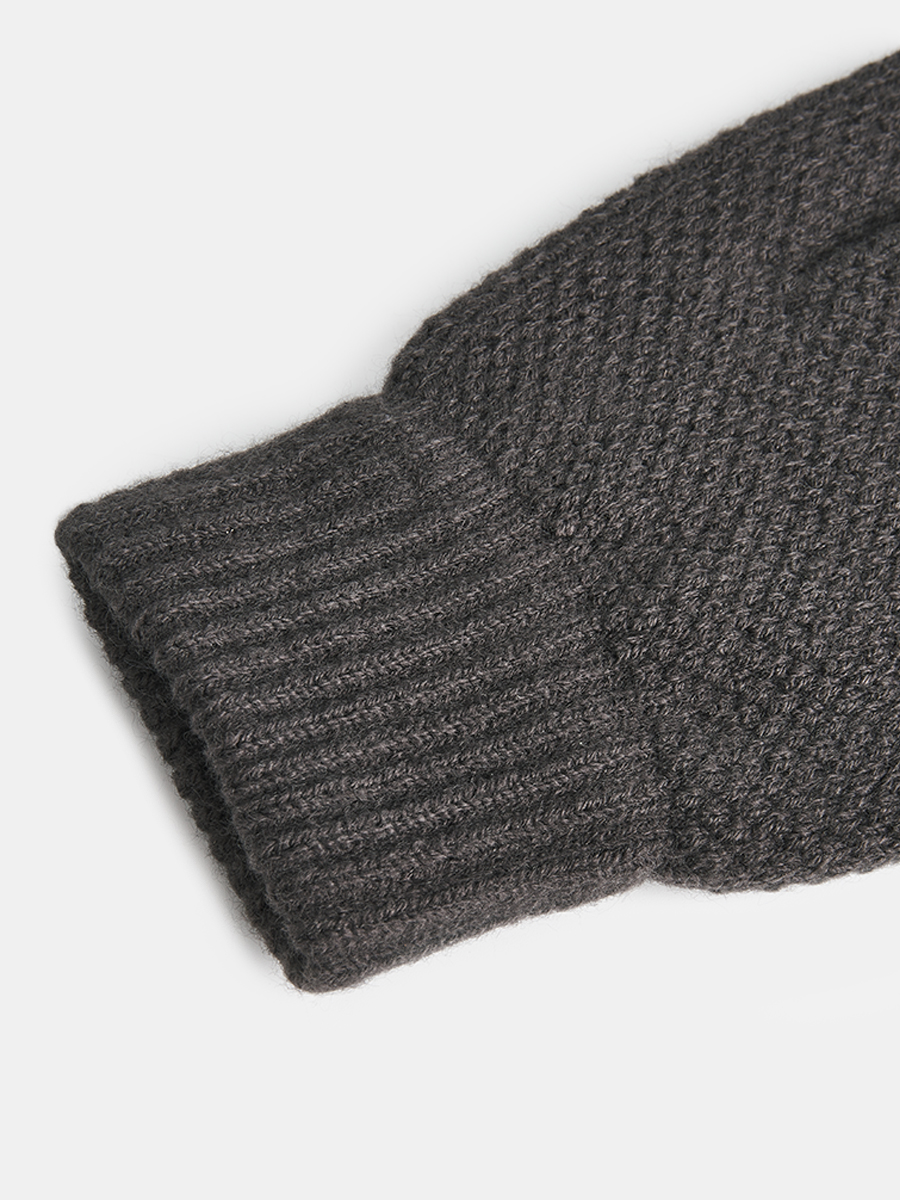 АУГП113700_Н Перчатки муж.Ralf Ringer,70%ак рил,30%шерсть,1 размер,сер