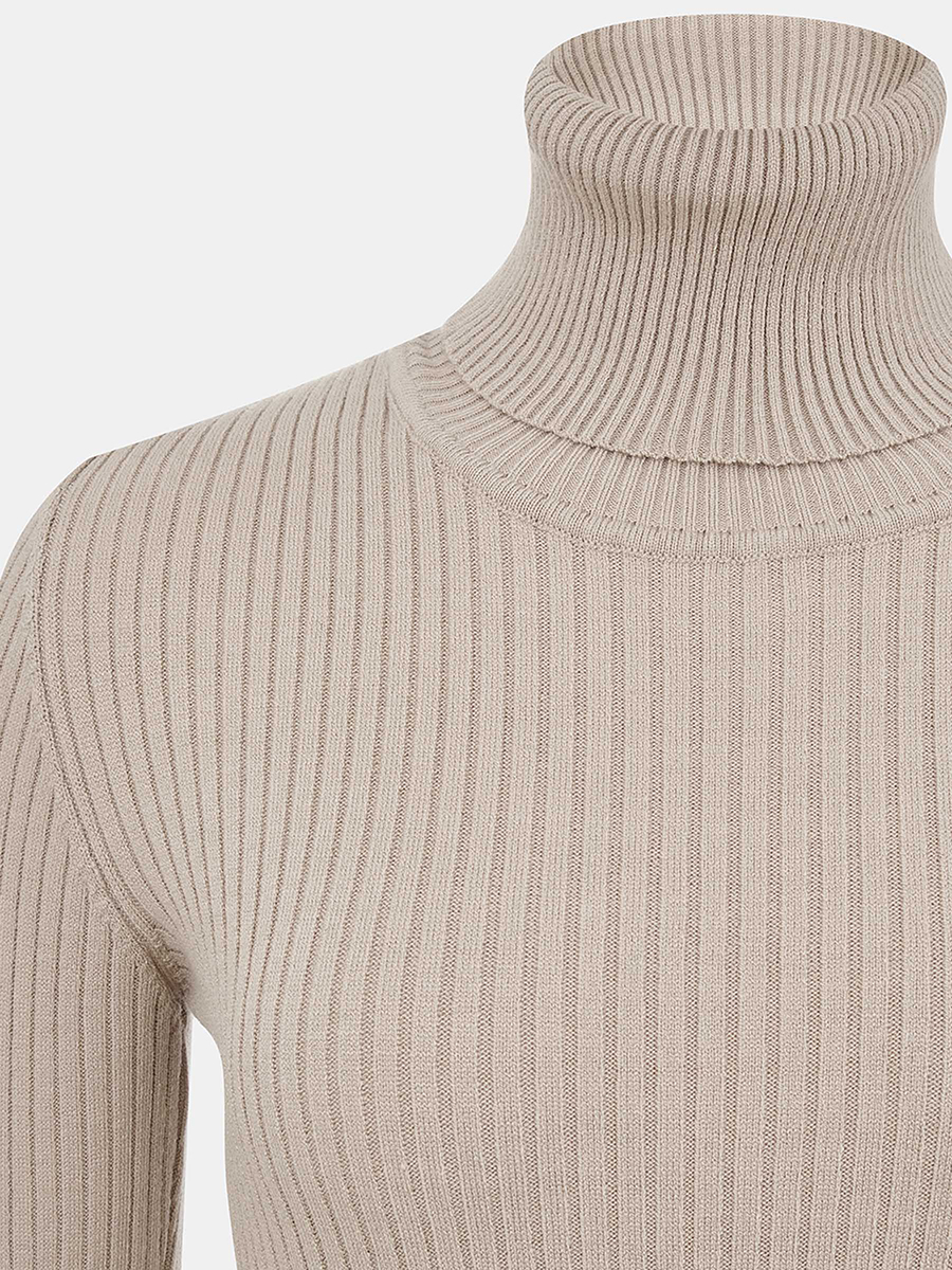 RF-05001-beige_Н Водолазка женская 55%вискоза,3 0%полиамид,15%эластан,беж