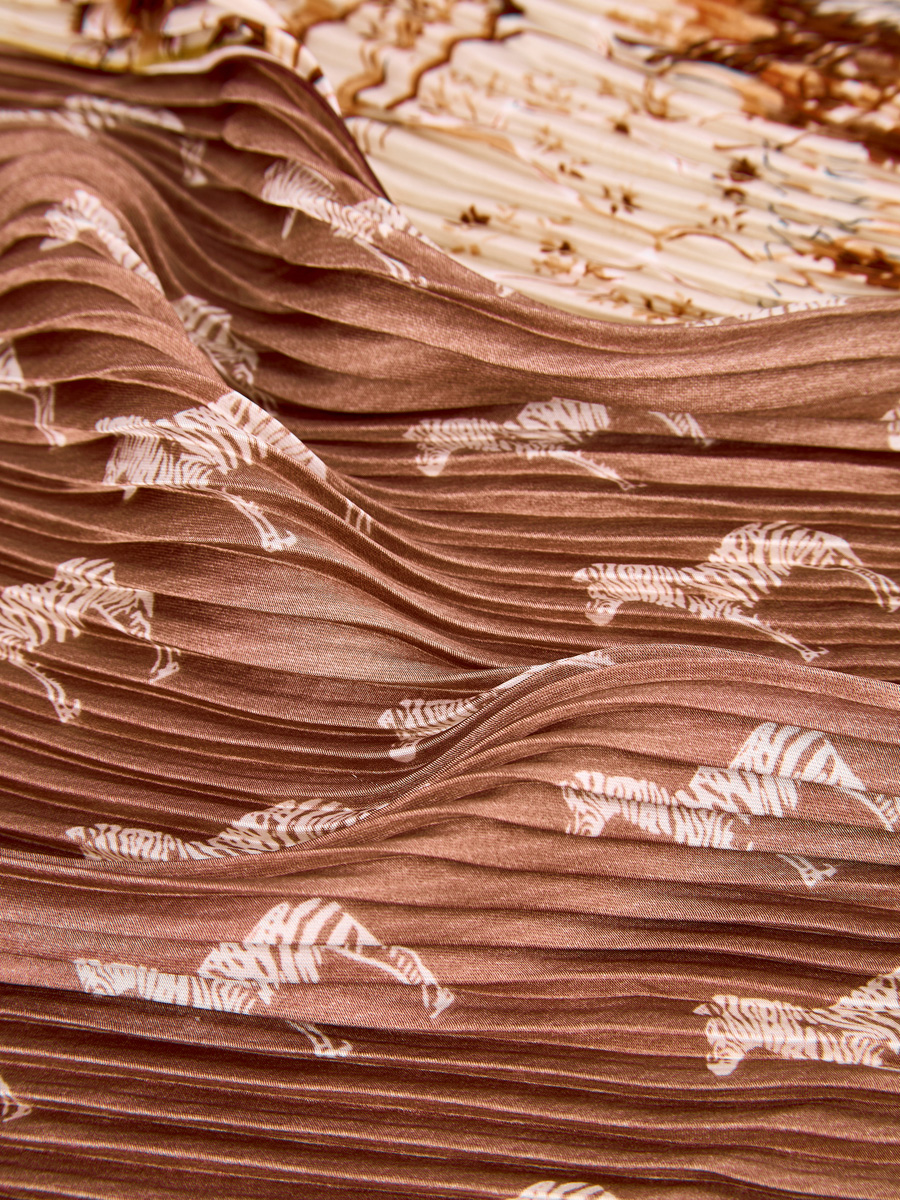 LSZ34-091-16 Палантин женский,50%шелк,50%вис коза,70х70см,коричневый