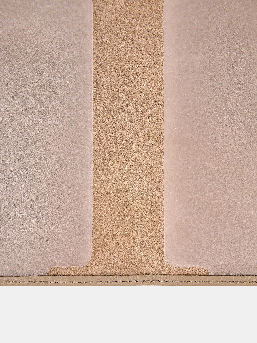 АУГЮ007100 Обложка для паспорта женская натур.кожа,95*137*2,бежевая