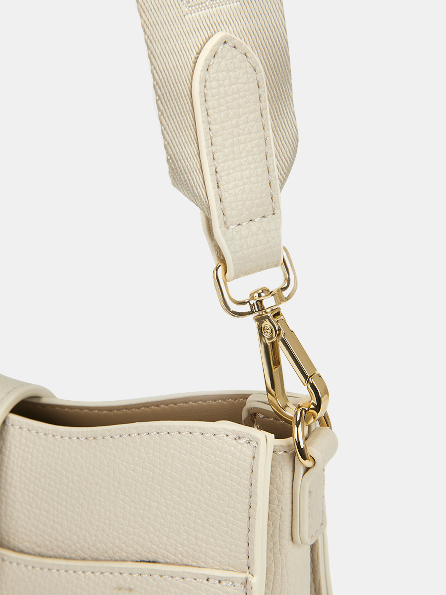 Сумка женская, бежевая, 8*20,5*22,5