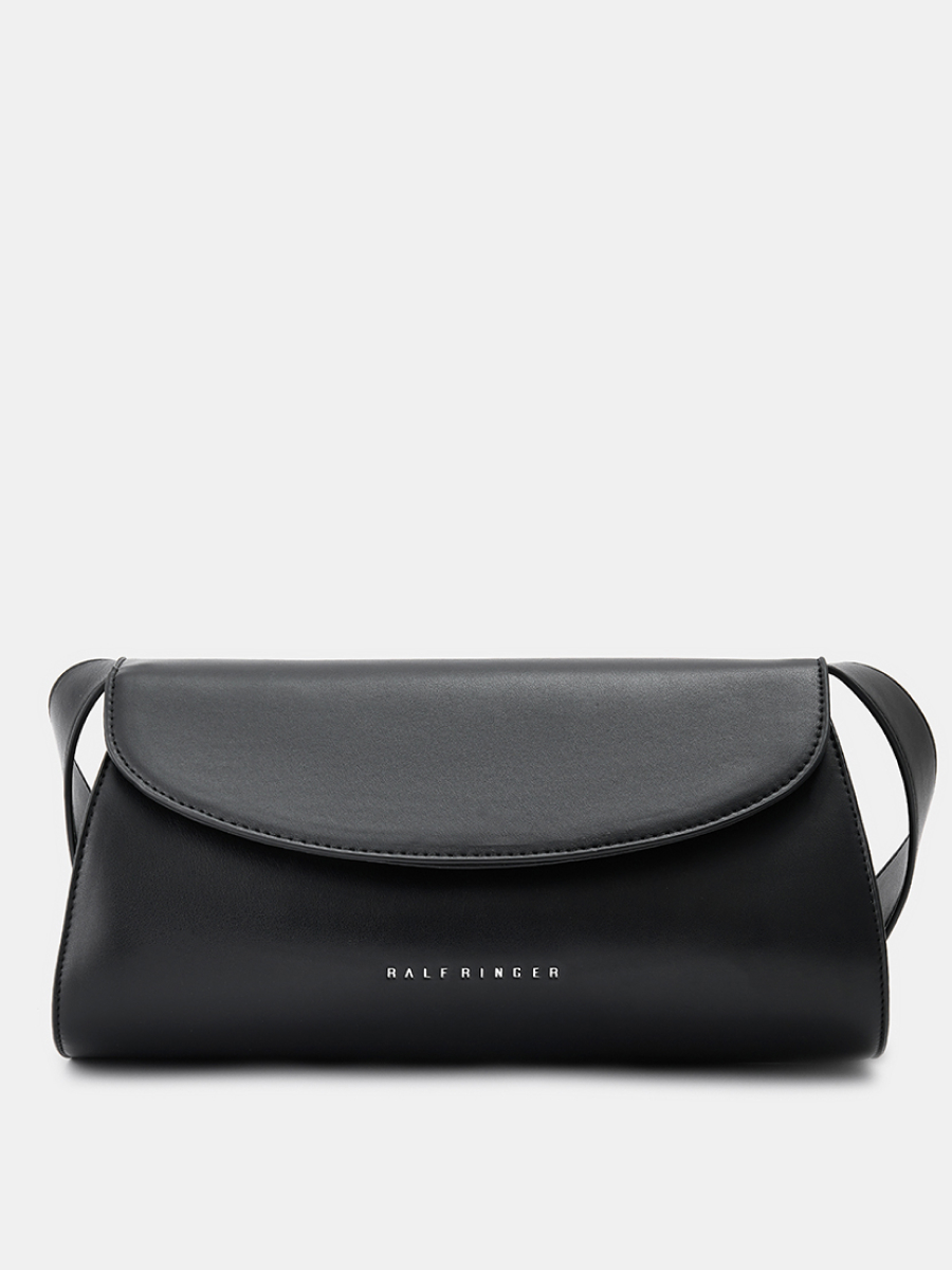 Сумка багет женская, черная, 13x29x11