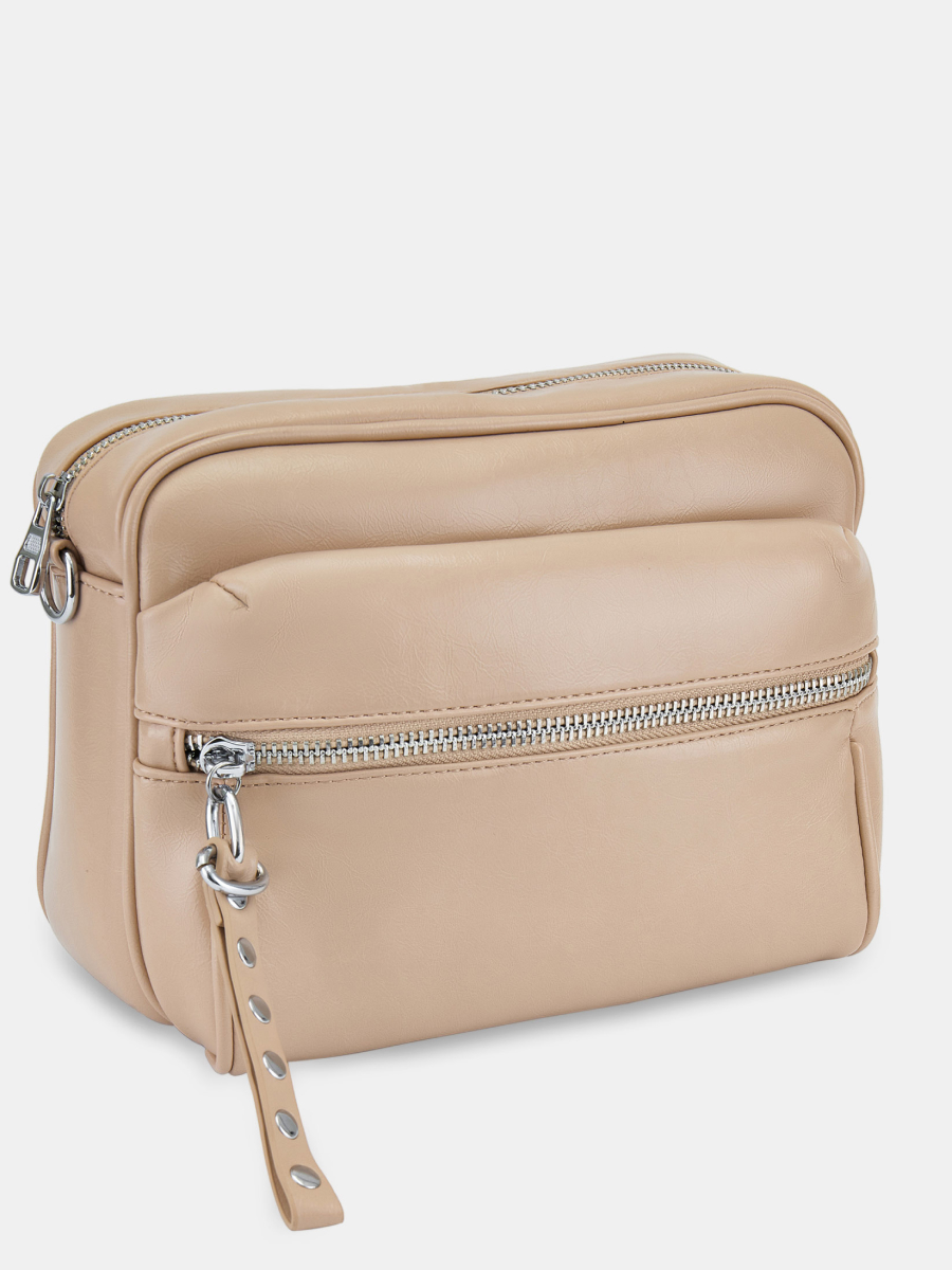  Сумка поясная женская, бежевая