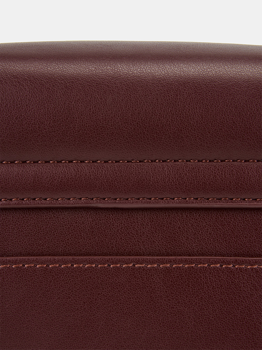  Сумка седло женская, бордовая, 22x5x19