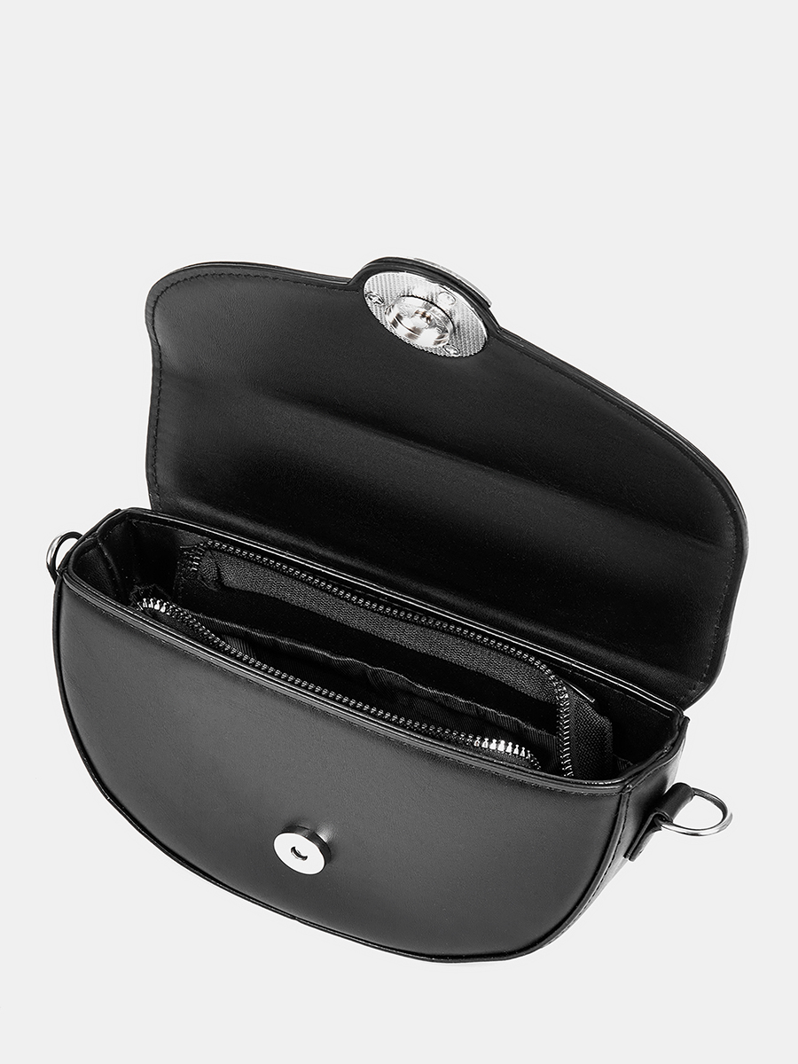 Сумка седло женская, чёрная, 20x5x14