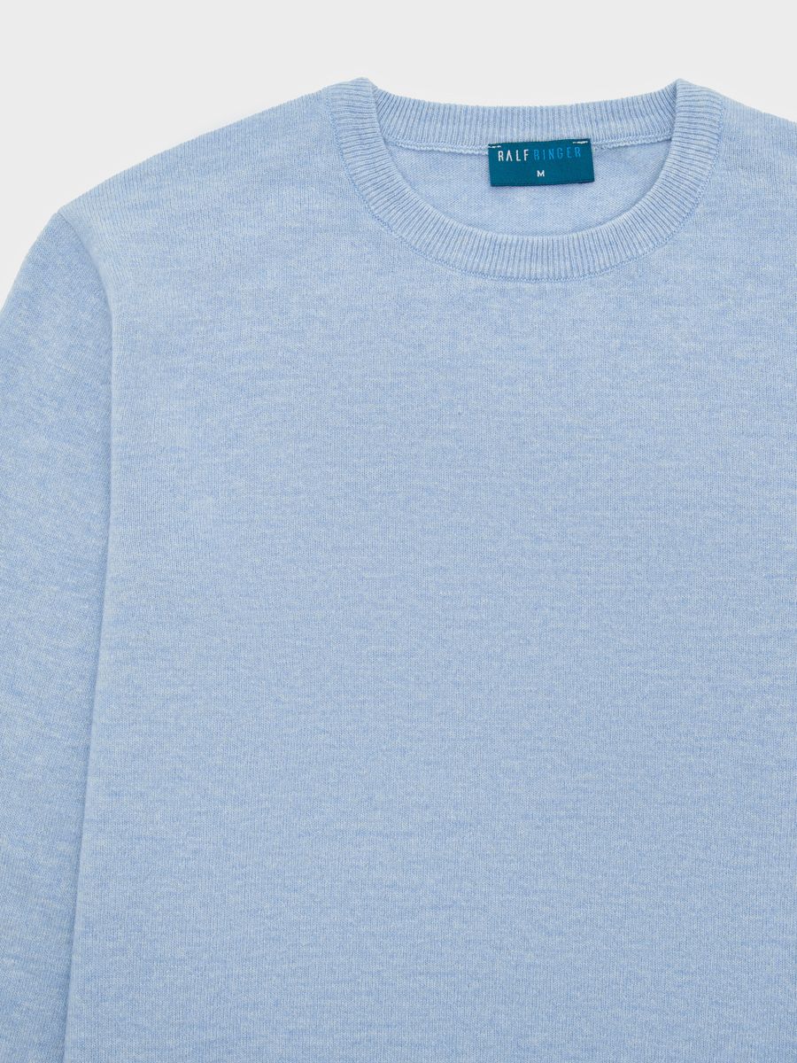ВУОД005500_Н Джемпер мужской 80%шерсть, 20%полиамид,голубой