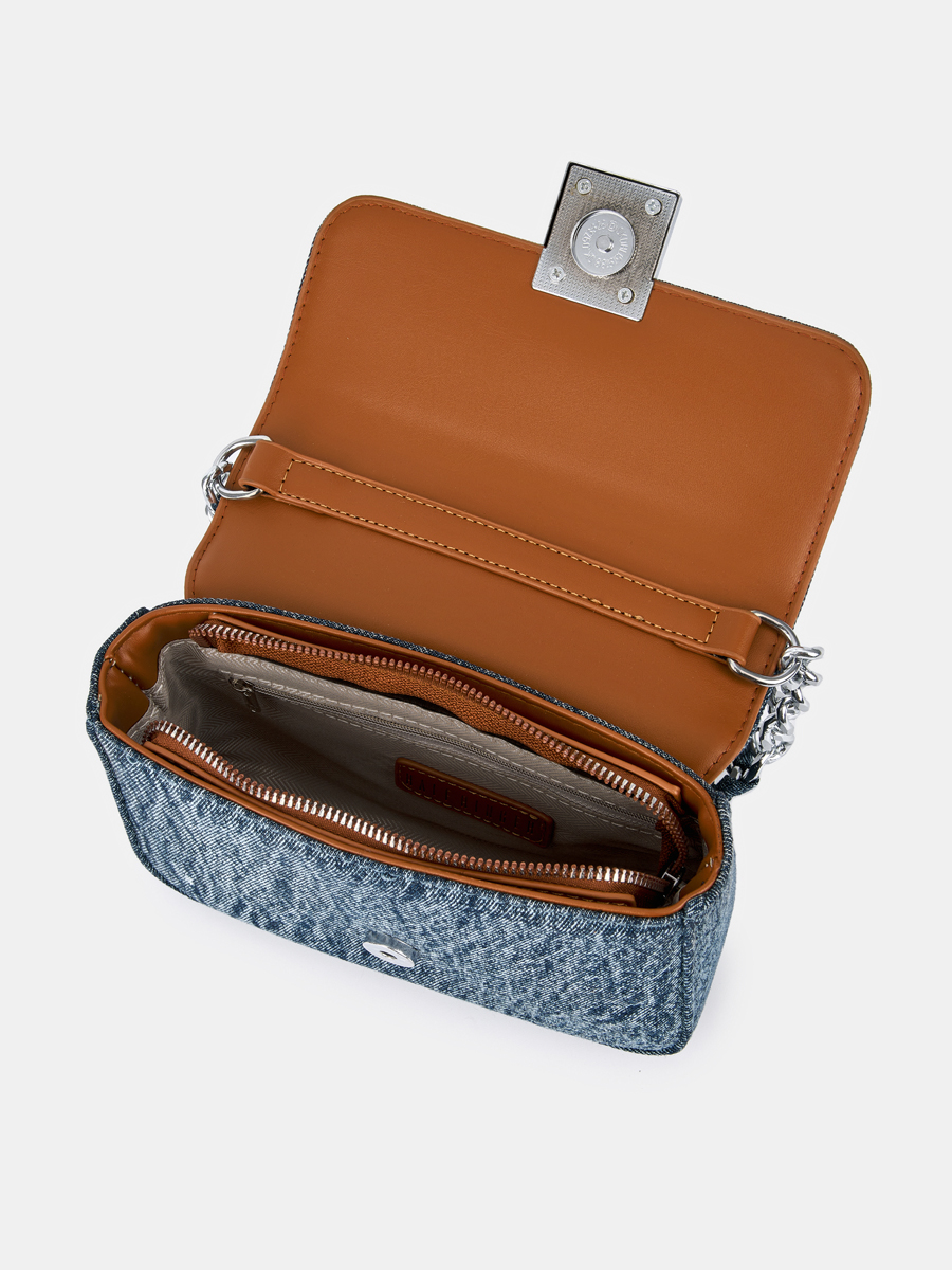 Сумка женская, голубая, 18*6*12