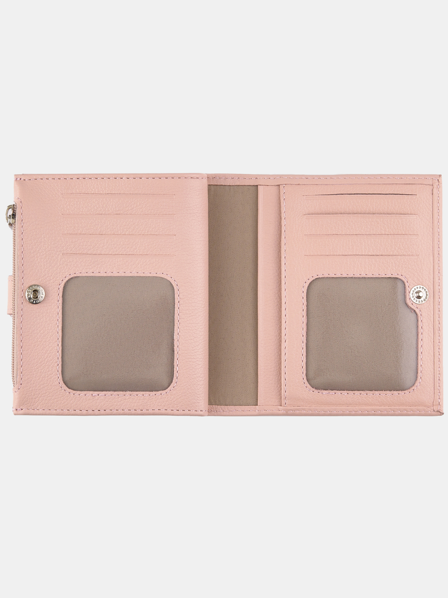 PJ.256.sz.LD.розовый-RR Портмоне жен.натуральн.кожа 110x130x12,розовое