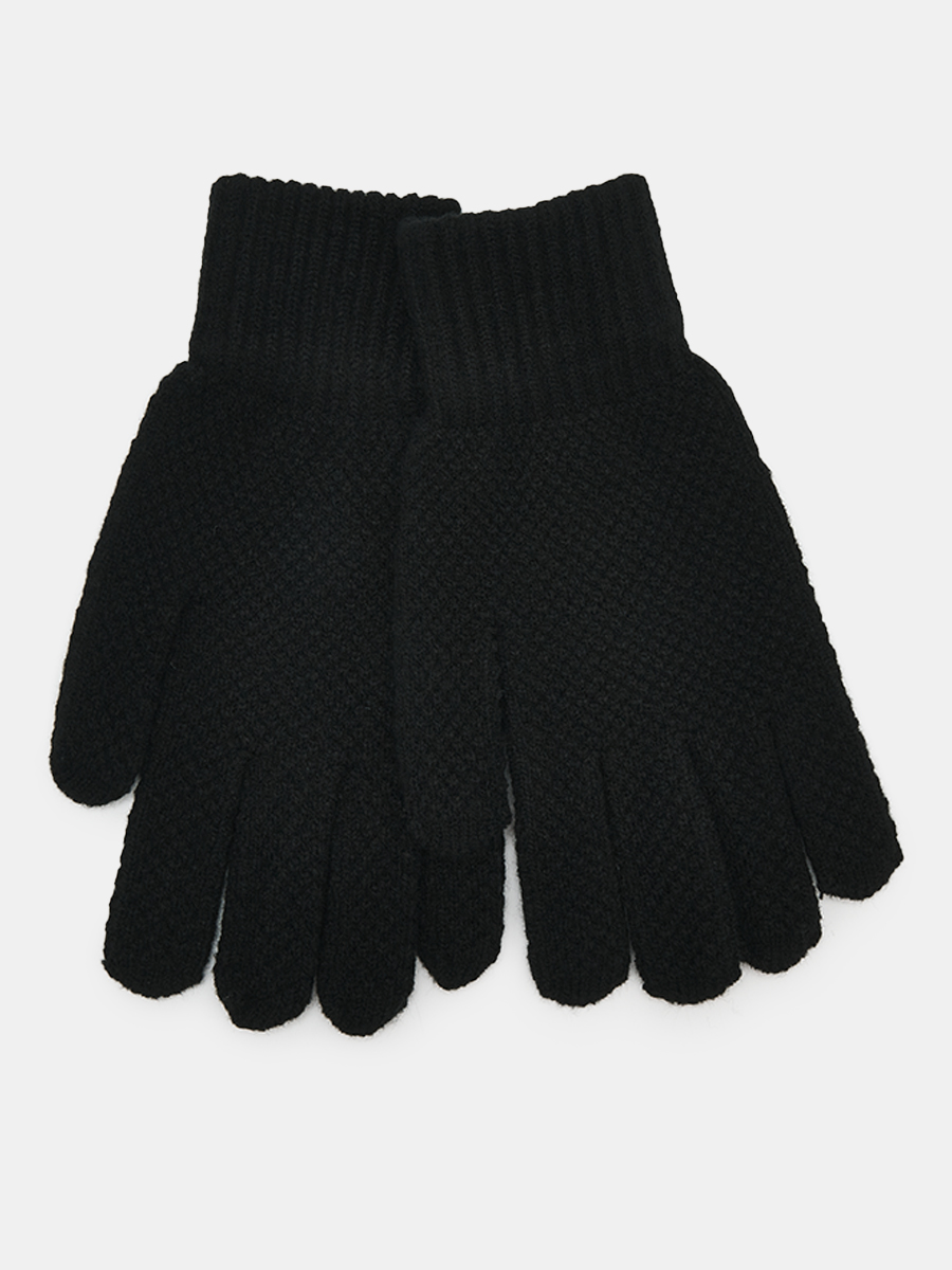 АУГП113600_Н Перчатки муж.Ralf Ringer,70%ак рил,30%шерсть,1 размер,черн