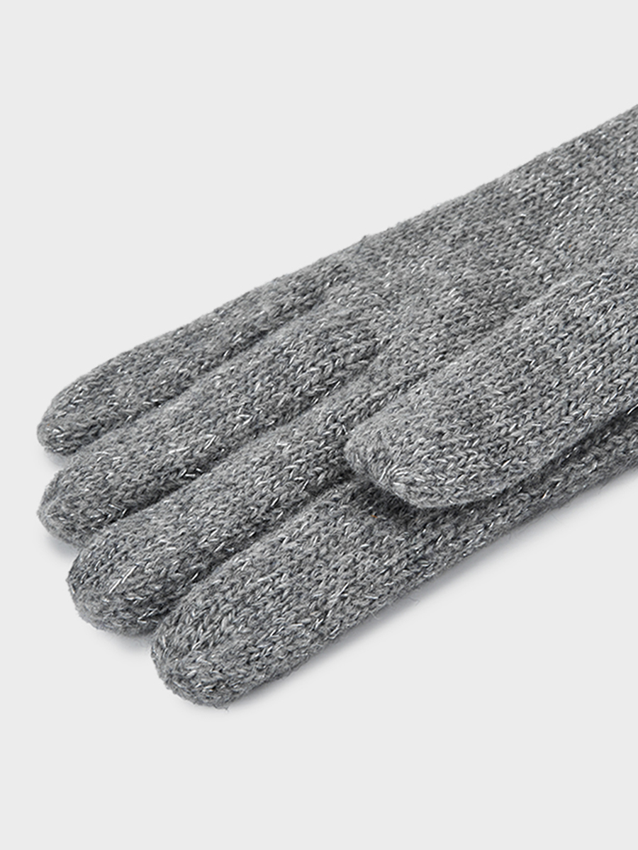 MOSKVA03-P-08_Н Перчатки женск.Ralf Ringer,70% акр,20%шерс,10%полиэст,б/р.сер