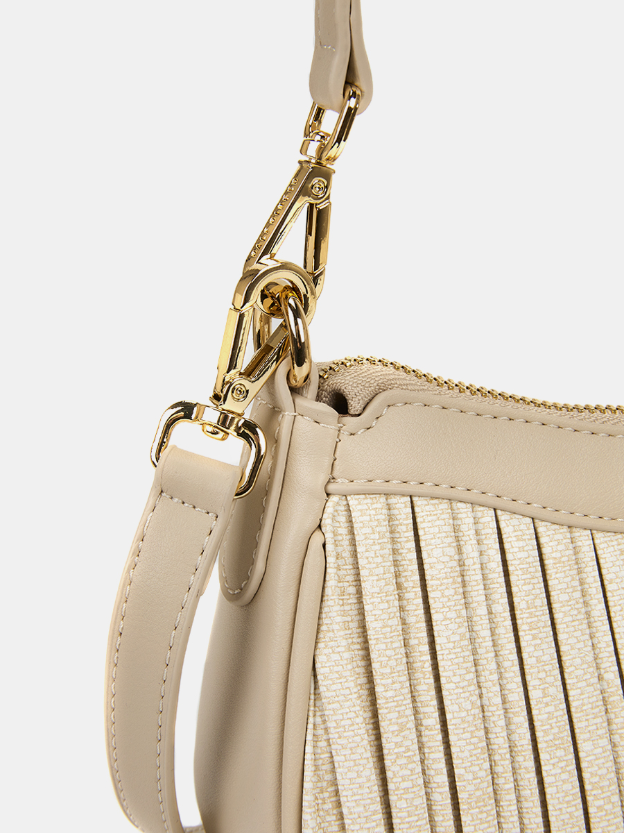 Сумка женская, бежевая, 6*13,5*25