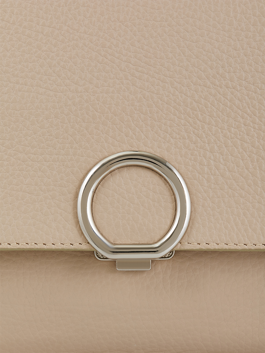 Сумка сэтчел женская, бежевая, 32х12,5х10