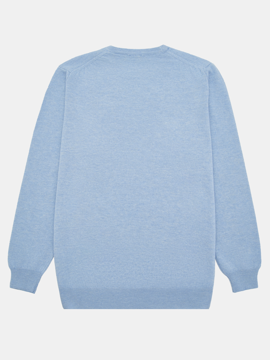 ВУОД005500_Н Джемпер мужской 80%шерсть, 20%полиамид,голубой