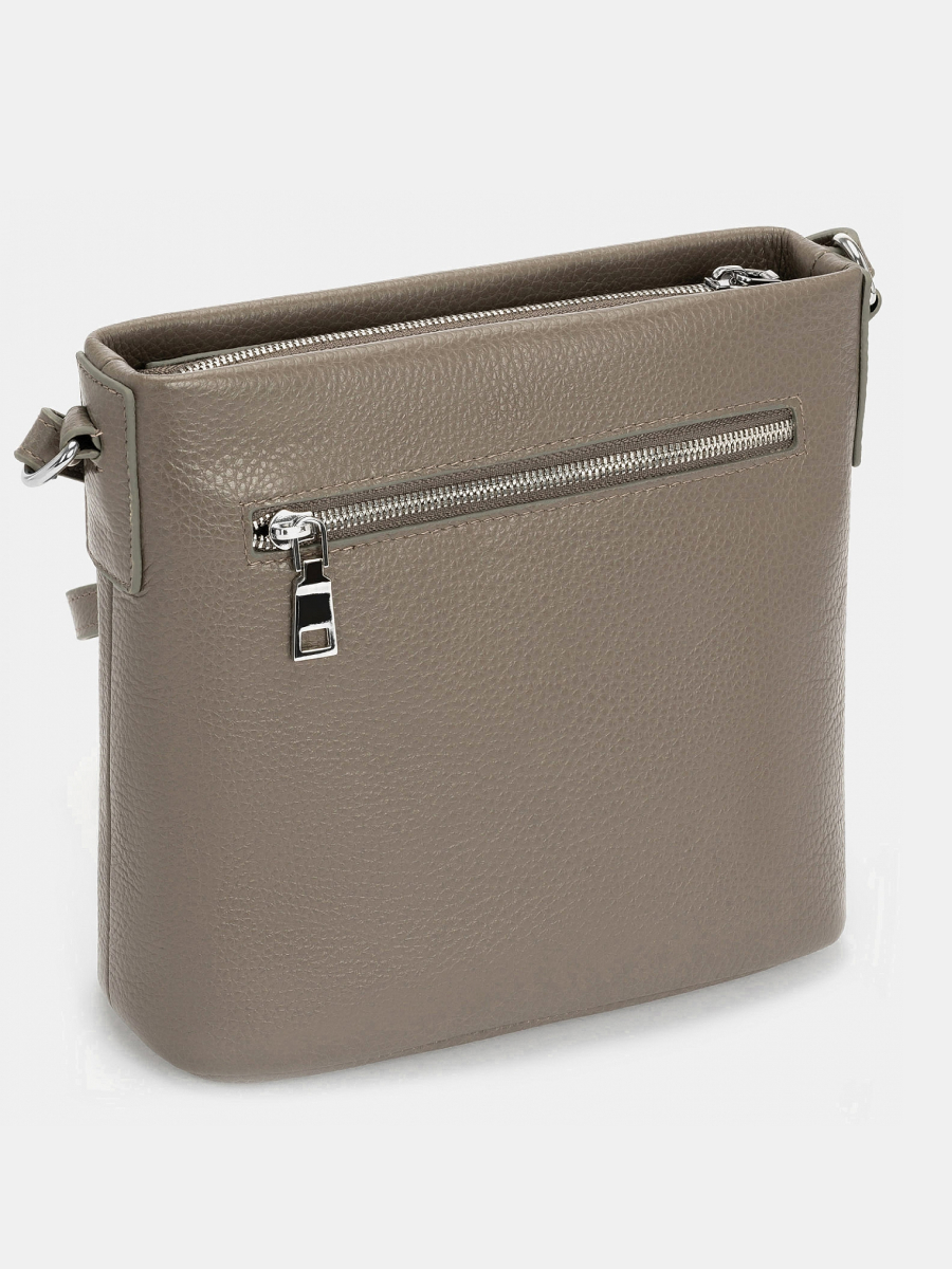 Сумка женская из натуральной кожи, хаки, 24х21х10,5 