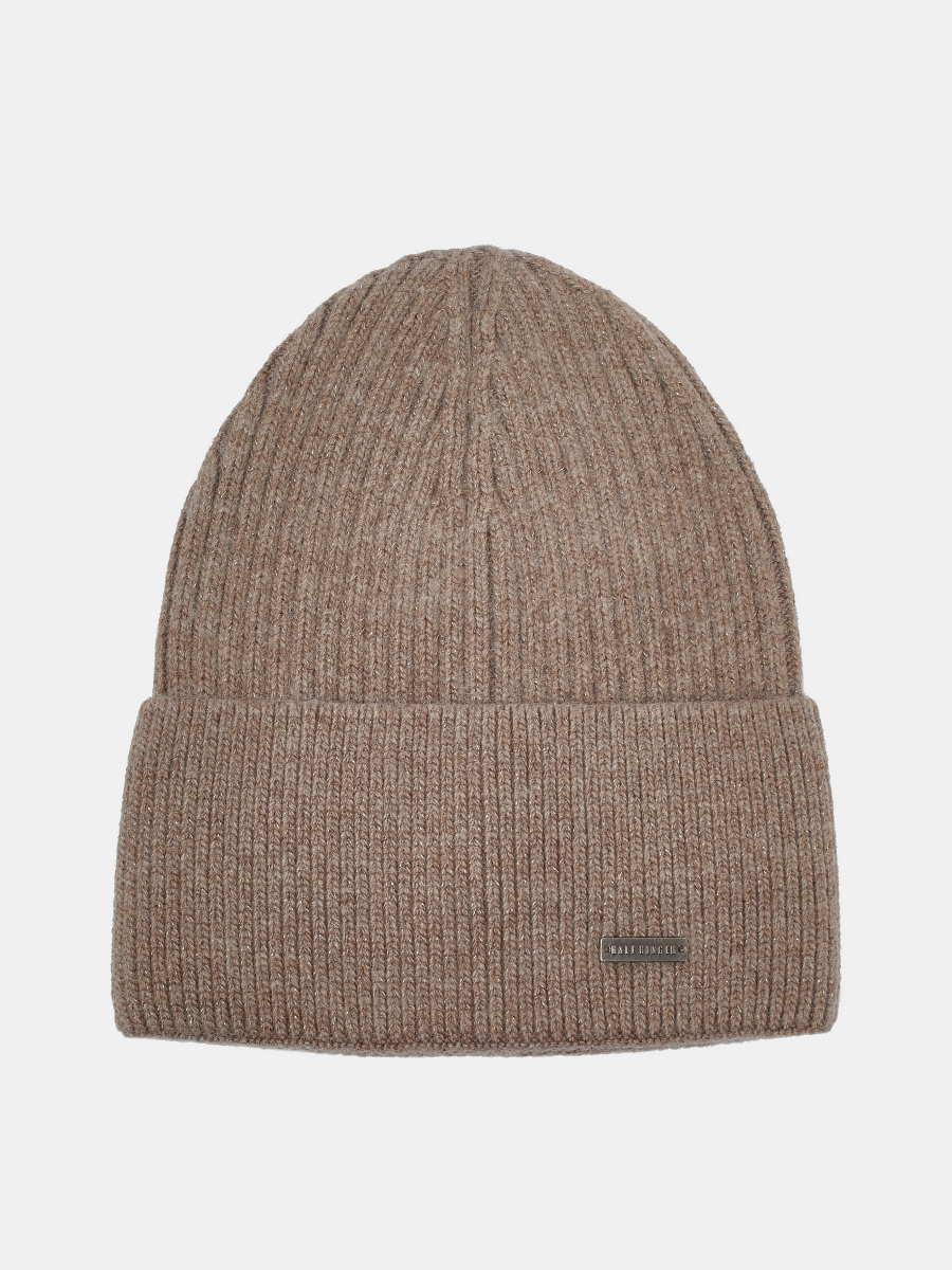 MERSEYSIDE03-P-12_Н Шапка женская 60%нейл,30%виско за,10%ангор,б/разм,бежевая