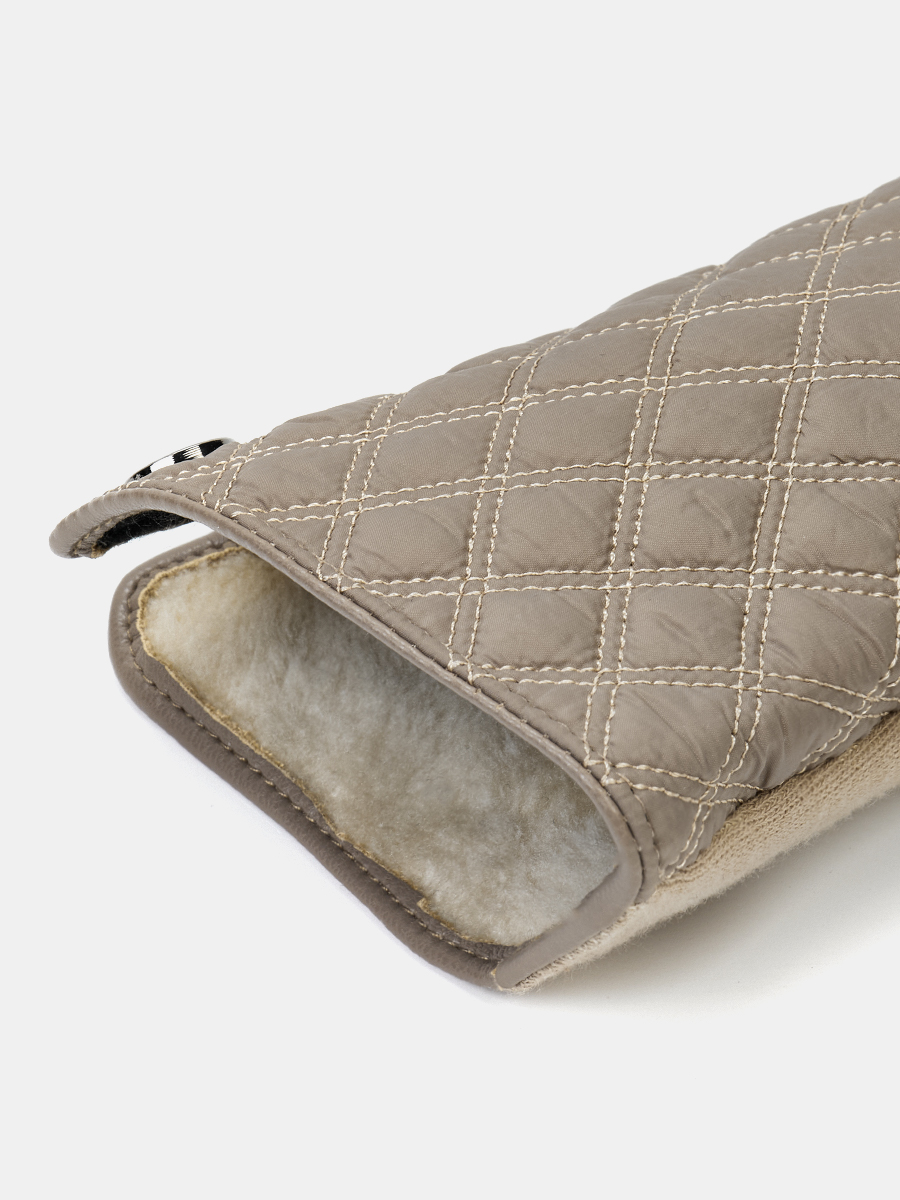 142322P-13799-12_Н Перчатки женск.Ralf Ringer, 100%полиэстер,б/р.бежевые