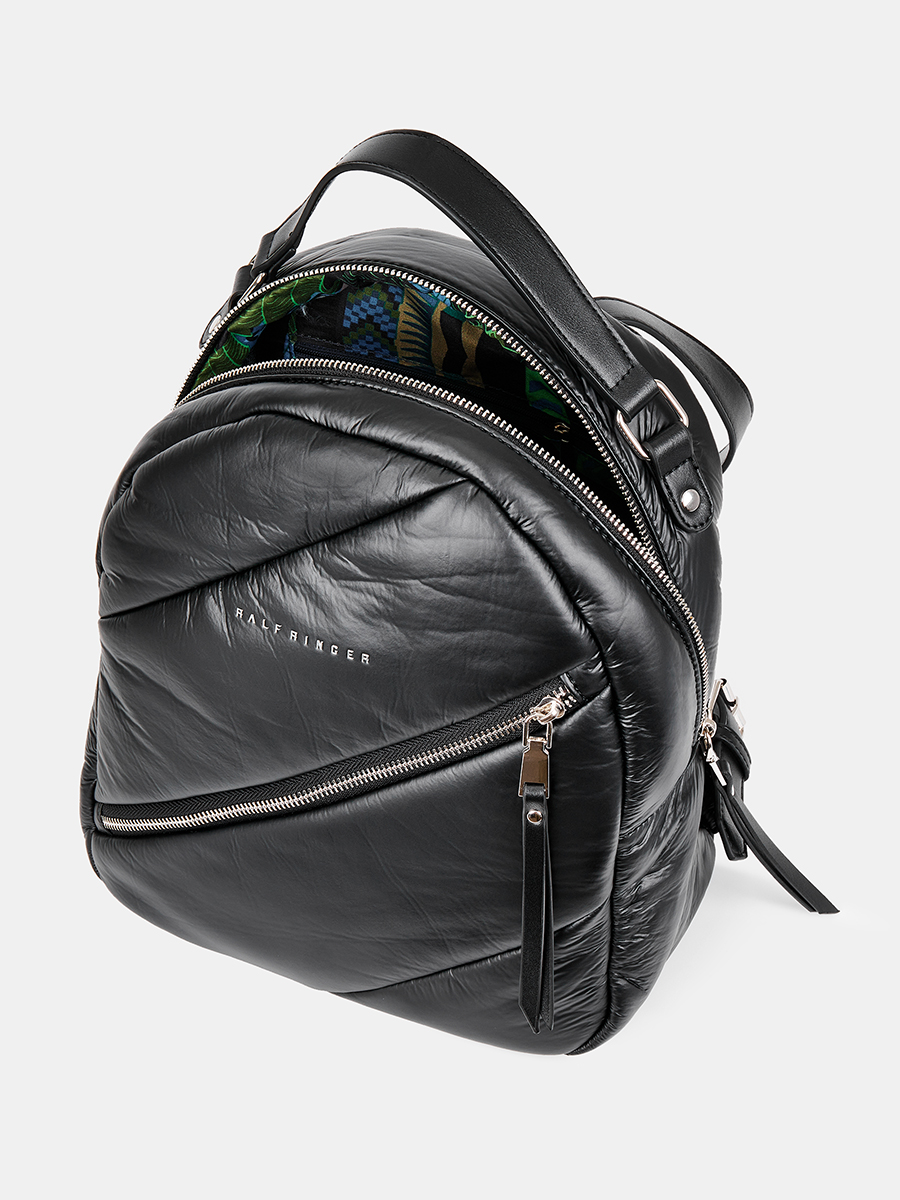 Сумка-рюкзак женская, черная, 30x26x13