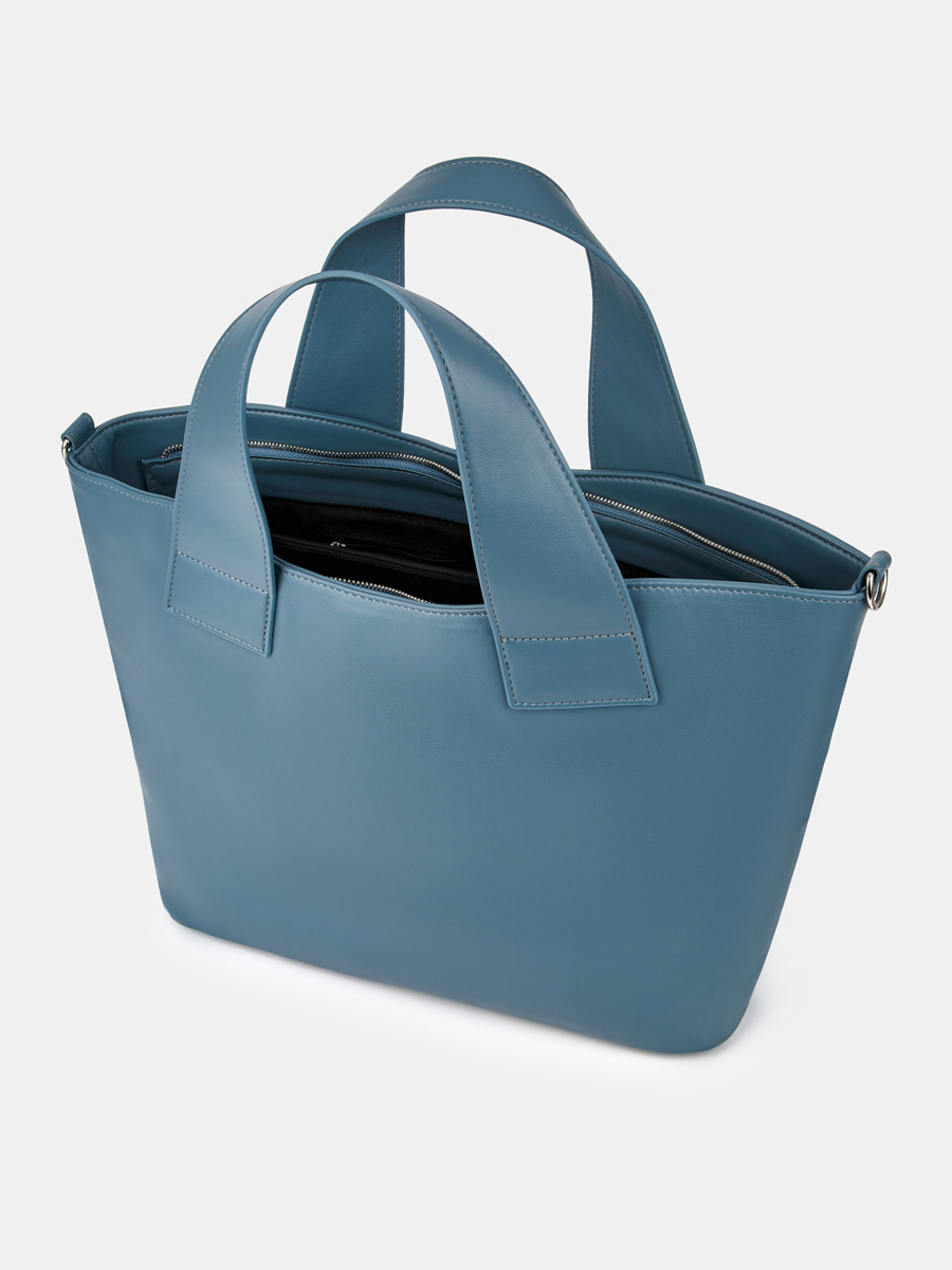 Сумка женская, голубая, 45x13x26