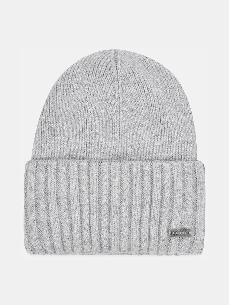 110322P-14329-08 Шапка женская 60%нейлон,30%вис коз,10%ангор,без/разм.серая