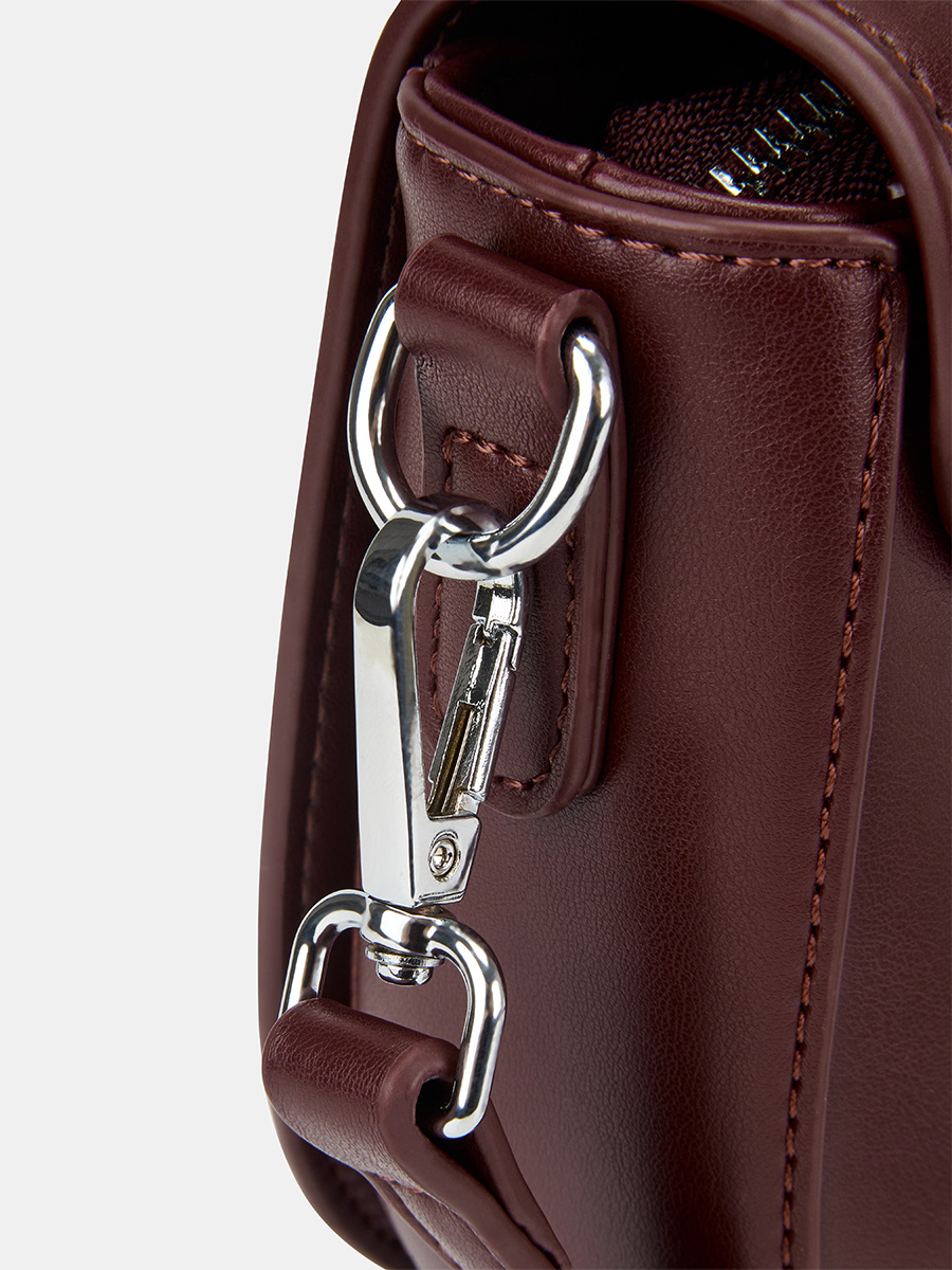  Сумка седло женская, бордовая, 22x5x19