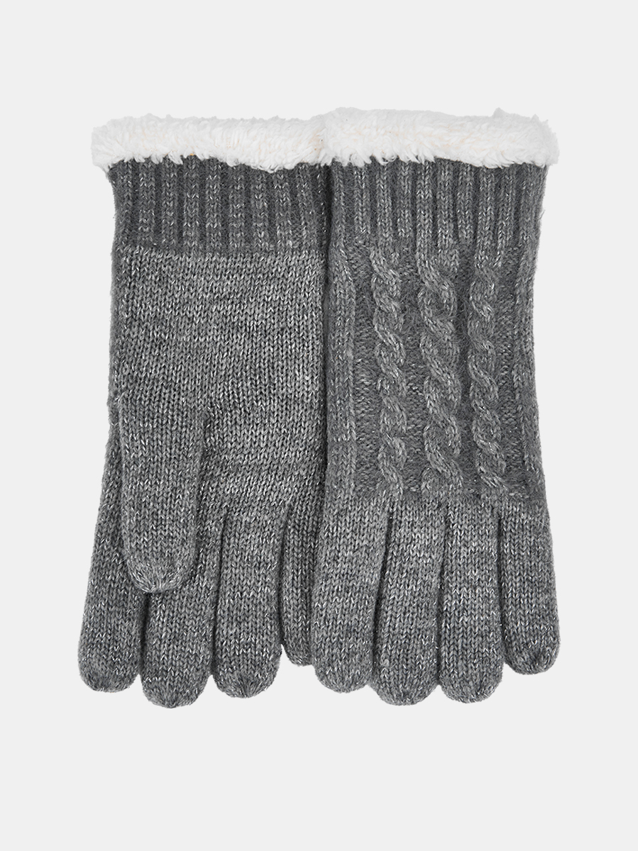 MOSKVA03-P-08_Н Перчатки женск.Ralf Ringer,70% акр,20%шерс,10%полиэст,б/р.сер