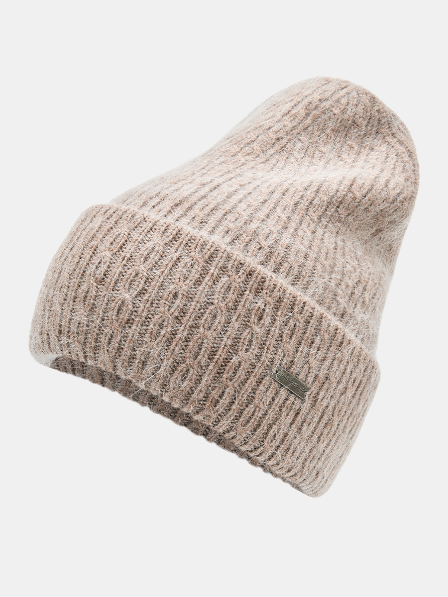 АУГЧ091600 Шапка женск.Ralf Ringer90%анго ра,10%кашемир,бежевая