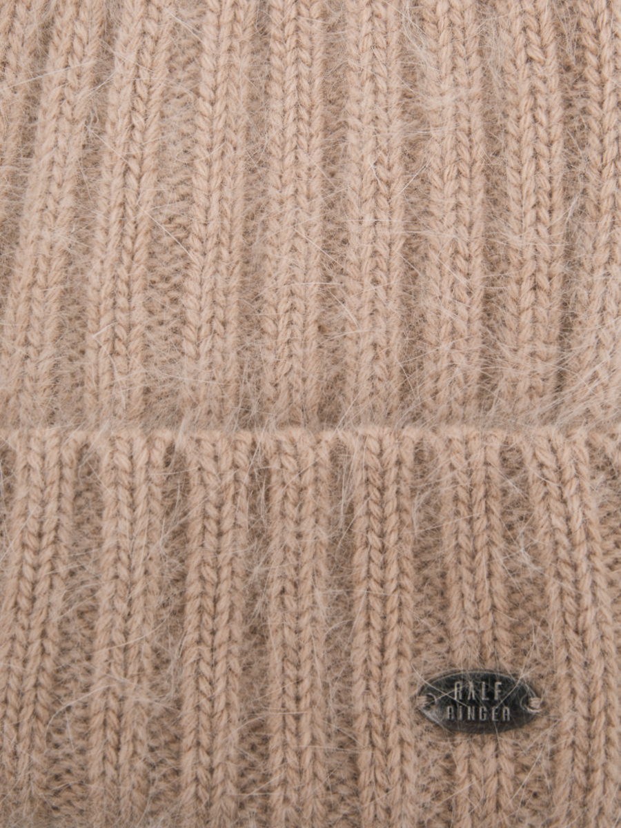 АУГЧ089300_Н Шапка женская Ralf Ringer 60% ангора,40%нейлон,бежевая