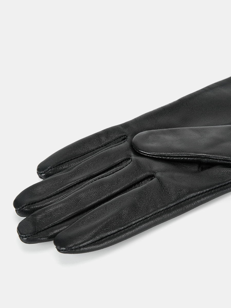 LB-4607-RF-black-6.5_Н Перчатки женские нат.кожа р.6,5 черные