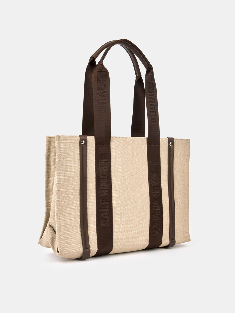  Сумка женская, бежевая, 36x11x25