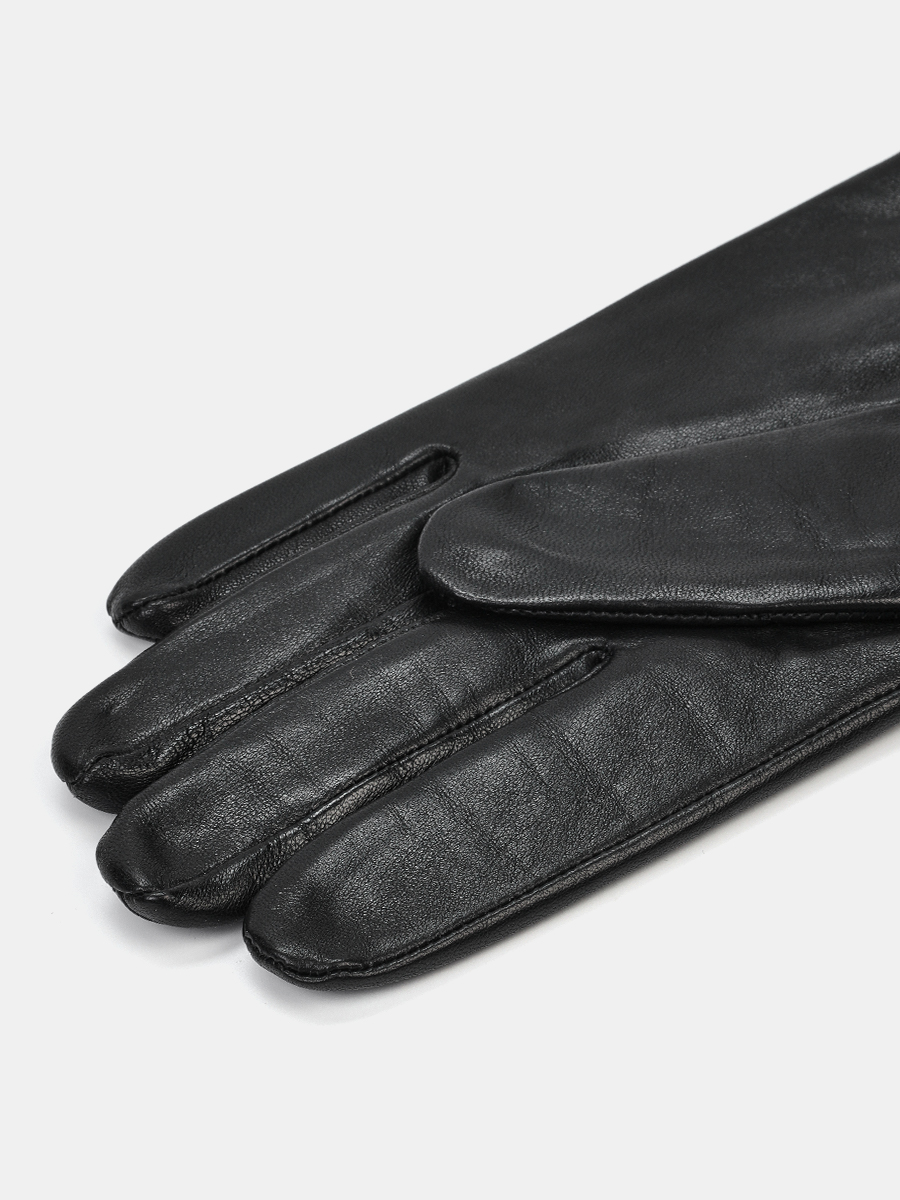 LB-0706-RF-black-9.5_Н Перчатки муж.нат.кожа70%шерсть 30% акрил р.9,5 черные
