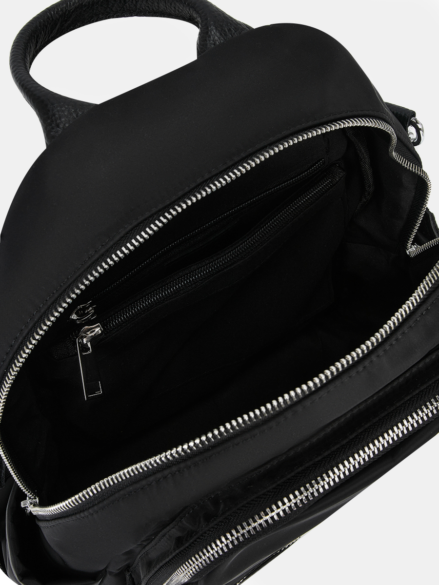 25027/10 Рюкзак жен.BAGGINI иск.кожа+те кстиль 26х30х10 черный