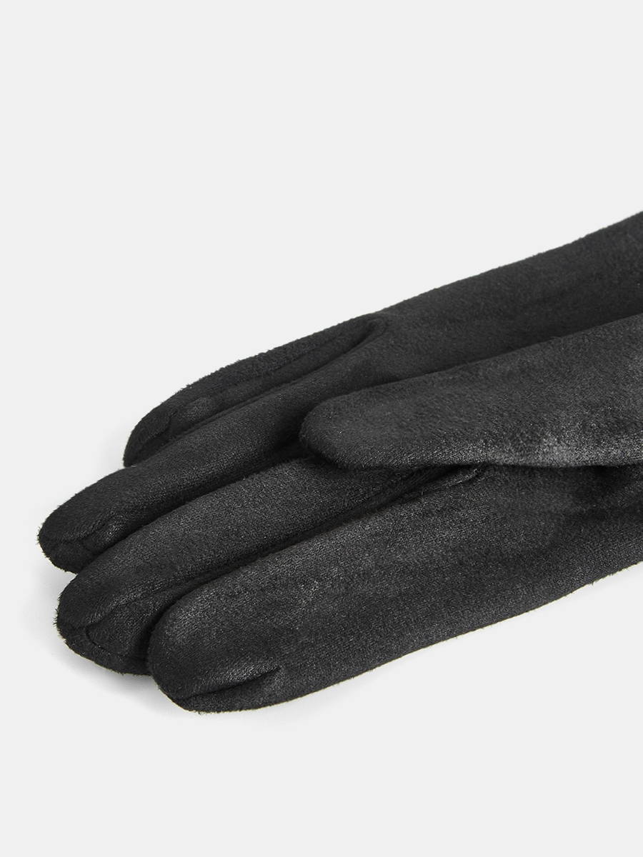 MISSISSIPPI03-P-01_Н Перчатки женские полиэстер100% без подкладки б/р черные